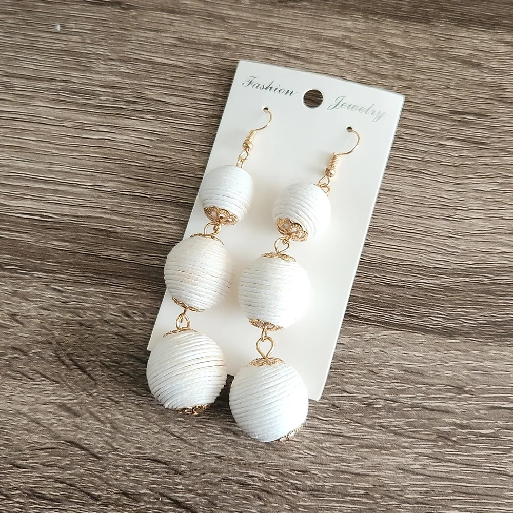 Tri Layer Boho Statement Earrings - Picture 2 of 5